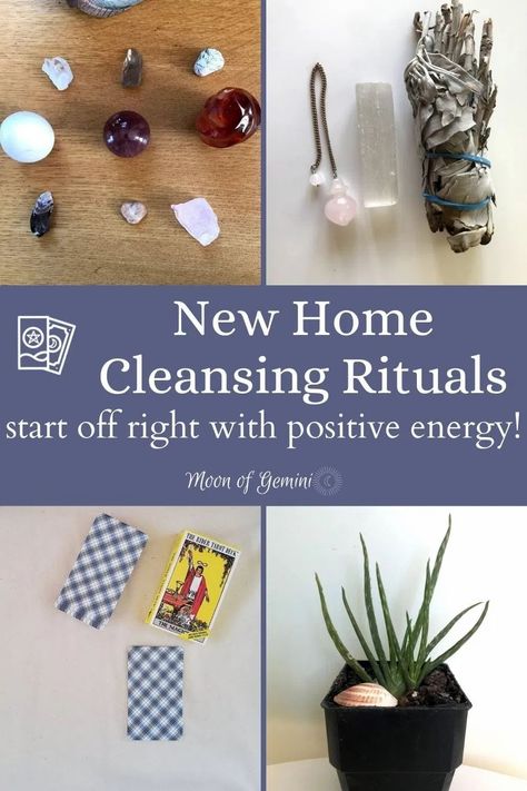 Best Crystals For New Home, Witchcraft For New Home, New Apartment Rituals, Cleansing New Apartment, Sage A New Home, New Home Cleanse, New House Blessing Ritual, New Home Crystals, Moving Into A New House Witchcraft