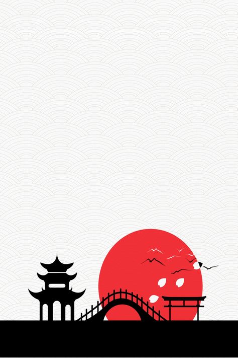 Temple Cartoon, Japan Background, Flat Wallpaper, Travel Background, Japanese Background, Watercolor Cartoon, Japan Temple, Flat Background, Japanese Travel