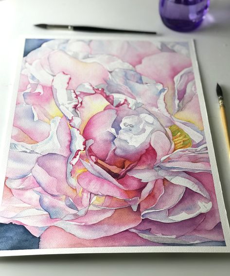 My latest passion is painting large florals in watercolour! Watercolor Blog, Flower Watercolor, 수채화 그림, Botanical Watercolor, Drawing Videos, Watercolor Techniques, Watercolor Artist, Learn To Paint, Large Flowers