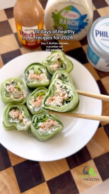 Cucumber Sushi Rolls, Chicken Cucumber, Easy Picnic Food, Cucumber Sushi, Cucumber Rolls, Dessert Oreo, Fitness Recipes, Ranch Recipe, Diet Breakfast Recipes