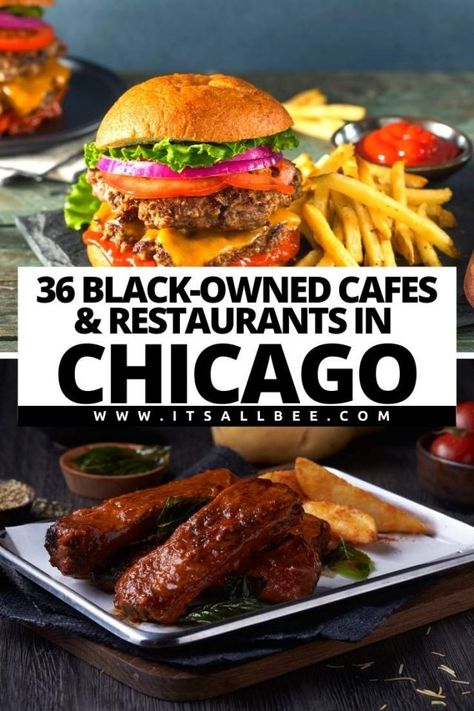 Sitting in Chicago and wondering to yourself ‘what’s the best black owned restaurants near me?’ We have a list of the best soul food restaurants in Chicago, for breakfast, lunch and dinner from Northwest suburbs of Chicago to Southside including downtown. Coolest Restaurants In Chicago | Chicago Breakfast Places Downtown | J Black Owned Restaurants, Restaurants Chicago, Coolest Restaurants, Chicago Restaurants Best, Outdoor Restaurants, Restaurants Near Me, Famous Restaurants, Black Restaurant, Restaurants In Chicago