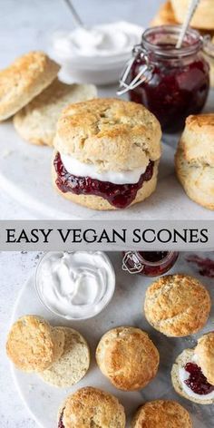 Dairy Free Scones, Scones Vegan, Vegan Afternoon Tea, British Scones, Vegan Scones, Plat Vegan, Vegan Baking Recipes, Scottish Recipes, Vegan Cake Recipes