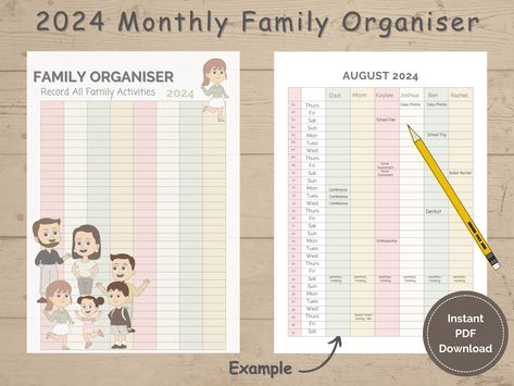 Monthly planner template