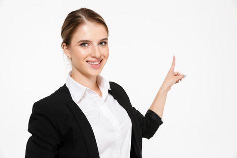 Smiling blonde business woman pointing b... | Free Photo #Freepik #freephoto #people #women #human #person Person Talking Reference, Blonde Business Woman, Person Pointing, Person Talking, Person Smiling, Women Talking, Simple Portrait, Stock Photos Woman, Branding Photoshoot Inspiration