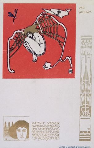 Ver Sacrum, Koloman Moser, No 1, Red, White