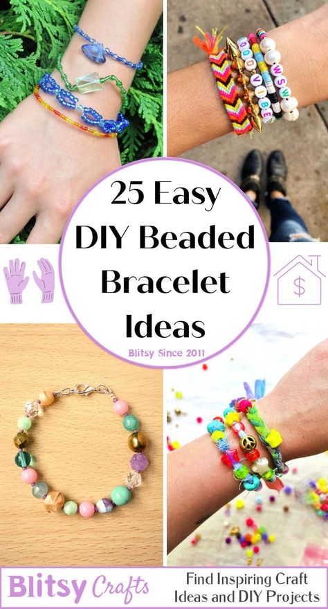 How to Make Beaded Bracelets: Step by Step Instructions Letter Bracelet Beads Ideas Diy, Concert Bracelets Diy, Bracelet Kits Diy, Handmade Jewelry Tutorials Bracelets, Beads Bracelet Design Ideas Easy, How To Make Bead Bracelets, How To Make Jewelry For Beginners, Stretchy Bracelets Diy, Kids Bracelets Diy