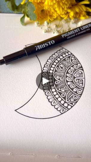 693K views · 5.7K reactions | Moon Mandala | Crescent Moon 🌙

Feel free to recreate and don’t forget to tag me! 

✨Compass from @mapedindia 
✨Fine liners from Aristo 

🌷Radius of the circle- 4cm 

#art #arttherapy #artvideo #arttutorials #easyart #learnart #mandala #mandalavideo #mandalatutorial #moonmandala #mandalatattoo #inkart #artistry_bhumija | Bhumika Poddar | harshdeepkaurmusic · Peer Vi Tu - Harshdeep Kaur - BTS Harshdeep Kaur, Moon Mandala, Peacock Painting, Learn Art, Mandala Tattoo, Craft Time, Simple Art, Ink Art, Mandala Art