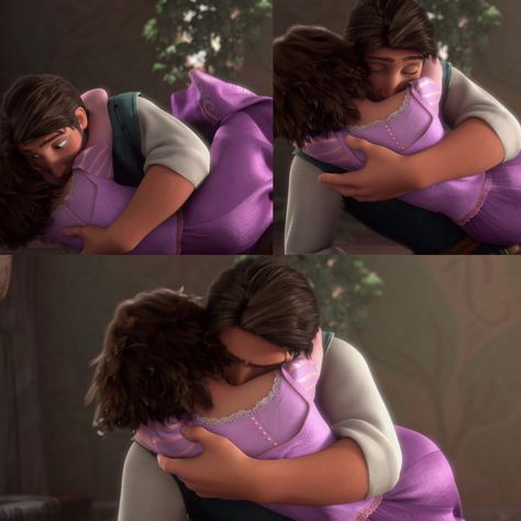 Tangled Rapunzel and Eugene hug Tangled Flynn, Couple Disney, Disney Amor, Tattoo Disney, Disney Gifs, Kaptan Jack Sparrow, Rapunzel Disney, Rapunzel And Flynn, Image Princesse Disney