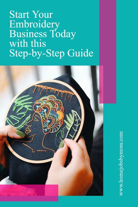 Ready to start your own embroidery business? 🤩 This step-by-step guide has everything you need to get started! 📚 #Embroidery #entrepreneurs #smallbusiness Embroidery Business, Great Business Ideas, Business Launch, Small Business Loans, Embroidery Tshirt, New Bus, Design Career, Types Of Embroidery, Business Career