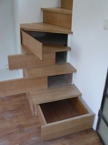 Secret Compartment Staircase Hidden Shelf, Diy Staircase, Hidden Spaces, Staircase Decor, Hidden Compartments, Secret Storage, Hidden Rooms, Into The Wood, Wooden Stairs