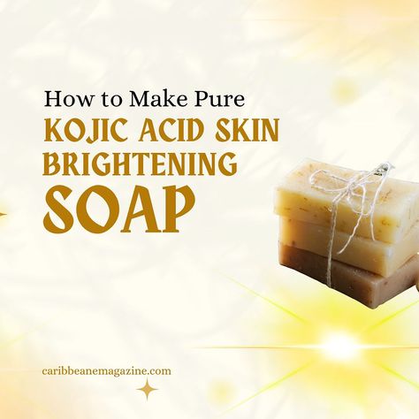 Discover the secrets to making your own pure Kojic Acid skin brightening soap at home. Achieve glowing skin naturally with this DIY guide. #DIYSkinCare #NaturalBeauty #SkinBrightening #KojicAcid #TeaTreeOil #CoconutOilSkinCare #GlowingSkin #AcneScarRemedy #HomemadeBeauty #MelasmaSolution #DarkSpotRemoval #HandmadeSoap #SkincareRoutine #HealthySkin Lemon Turmeric Kojic Acid Soap Recipe, Face Soap Recipe, Natural Soap Making Recipes, Diy Skin Toner, Skin Lightening Diy, Glowing Skin Naturally, Natural Homemade Soap, Sage Recipes, Brightening Soap