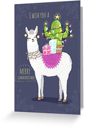 4" x 6" cards for every occasion. Digitally printed on heavyweight stock. Uncoated blank interior provides a superior writing surface. Comes with a kraft envelope. Additional sizes are available. The Lama wishes you a nice Christmas :) Llama Christmas, Christmas Wallpaper Backgrounds, Christmas Child, Happy Merry Christmas, Happy New Year Quotes, Operation Christmas, Cute Christmas Wallpaper, Christmas Drawing, Noel Christmas