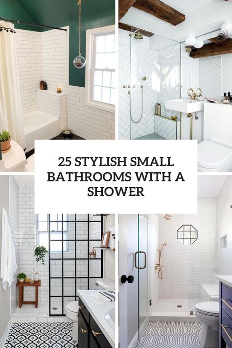 25 Stylish Small Bathrooms With A Shower - DigsDigs Small Bathroom Inspiration, Small Shower Room, Small Bathroom With Shower, Small Bathroom Layout, Best Room, Small Bathroom Renovations, Bad Inspiration, Small Bath, Tile Shower Ideas