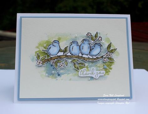 Sara's Stamping Spot 2.0: Creation Station Blog Hop--Got Your Back! Stampin Up Birds, Cards With Birds, Free As A Bird, Card Stamping, Creation Station, Karten Design, Bird Stamp, Stampin Up Catalog, Art Impressions