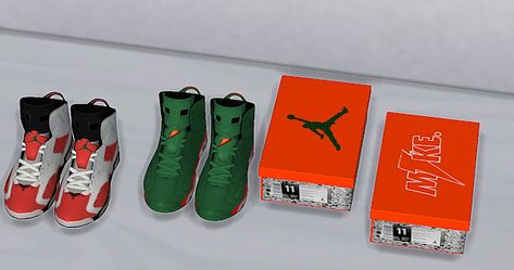 sims 4 cc // custom content clutter decorations // retro nike shoes deco and box Sims 4 Cc Male, Los Sims 4 Mods, Sims 4 Men Clothing, Sims 4 Cc Kids Clothing, Play Sims 4, Sims 4 Clutter, Mode Shoes, Sims 4 Cc Shoes, The Sims 4 Packs