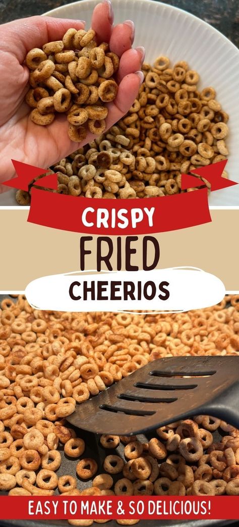 Discover the blissful union of butter and crunch with our fried Cheerios recipe, suitable for any occasion. Whether it's a delightful brunch addition or a crowd-pleasing party snack, these golden nuggets of joy will steal the show. Enjoy buttered bliss today. #ButteredBliss #OccasionSnack #BrunchDelight Toasted Cheerios Recipe, Fried Cheerios, Hot Buttered Cheerios, Buttered Cheerios, Yellow Cake Mix Cookies, Cheerios Snacks, Cheerio Treats, Cheerios Recipes, Red Snacks