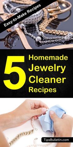 Homemade Jewelry Cleaner, Jewelry Cleaner Diy, Homemade Toilet Cleaner, Cleaning Painted Walls, Clean Gold Jewelry, Cleaner Recipes, Jewelry Cleaning, Recipes Simple, Diy Cleaners