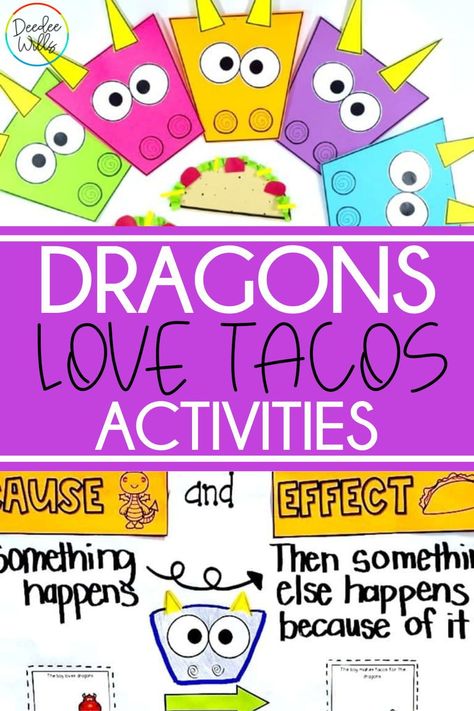 1st Grade Books To Read Aloud, Kindergarten Read Aloud Activities, Read Aloud With Activity, Elementary Book Activities, 1st Grade Read Aloud Activities, Dragon Loves Tacos Activities, Read Aloud Crafts Kindergarten, Fun Reading Activities For 1st Grade, Kindergarten Read Alouds And Activities