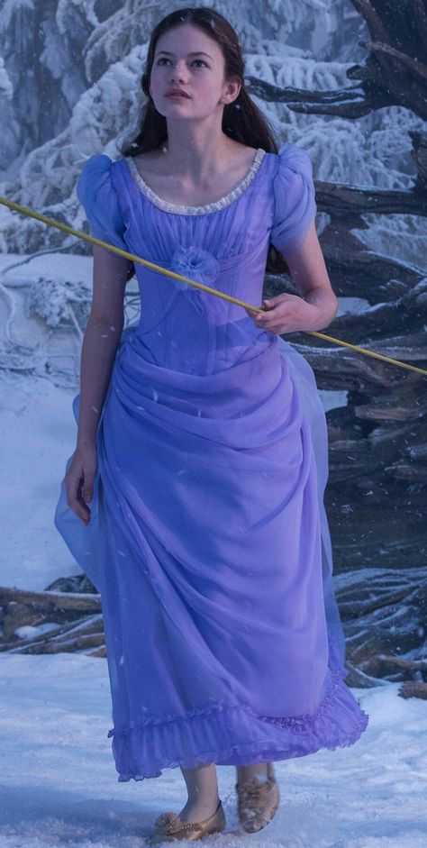 Clara in purple party dress. The Nutcracker Movie, Nutcracker Movie, Clara Nutcracker, Disney Nutcracker, Nutcracker And The Four Realms, Nutcracker Costumes, Mackenzie Foy, Ballet Russe, Garden Party Dress