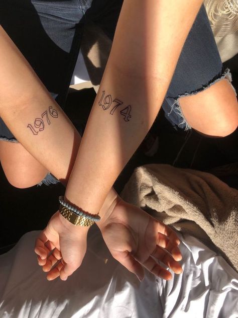 Number Year Tattoo, 2 Dates Tattoo, Knee Tattoo Numbers, 1966 Tattoo Number, Number Arm Tattoo, Years Tattoo Number, Date Year Tattoo, Year Number Tattoo, Year Tattoos For Women