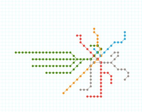 Exploration of how much geography is needed in metro maps  Removing geometry by Fathom Boston Subway, Data Visualization Techniques, Bus Map, Station Map, Transit Map, Metro Map, Navigation Design, Wayfinding Design, Subway Map