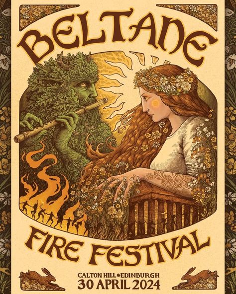 Witch Spring, Pagan Festivals, Celtic Festival, Fire Festival, Vernal Equinox, Pagan Art, Guide Dog, Beltane, Festival Posters