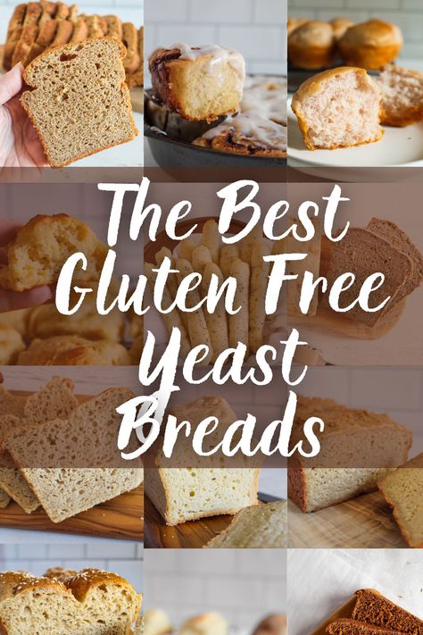 Need a delicious gluten-free bread but not sure which one will actually turn out? Here are 21 tried-and-true gluten free bread recipes! Gf Yeast Bread, Gluten Free Yeast Recipes, Gluten Free Bread In Bread Machine, Gluten Free Yeast Bread Recipes, Yeast Free Gluten Free Bread, Gf Bread Machine Recipes, Gluten Free Bread Dough, Gluten Free Bread Flour Recipe, Gluten Free Bread Machine Recipes