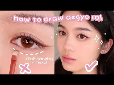 (4) How to Draw Aegyo Sal for Beginners (different shapes, mistakes to avoid) - YouTube How To Draw Agyeo Sal, How To Draw Aegyo Sal, Aegyo Sal Tutorial, Aegyo Sal Makeup, When You Smile, You Smile, Different Shapes, Makeup Inspo, Makeup Tips