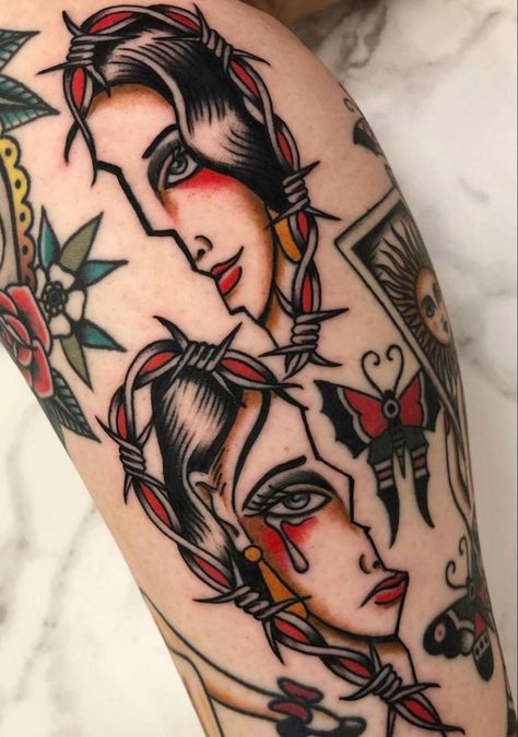 Tato Geisha, Traditional Tattoo Girls, Traditional Tattoo Woman, Traditional Black Tattoo, Face Tattoos For Women, American Traditional Tattoo Ideas, Traditional Tattoo Inspiration, Traditional Tattoo Ideas, Traditional Style Tattoo