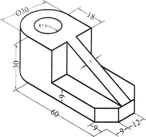 Autocad Exercises, Isometric Drawing Exercises, Autocad Isometric Drawing, Orthographic Drawing, 3d Autocad, Mechanical Projects, Drawing Block, Interesting Drawings, Mechanical Engineering Design