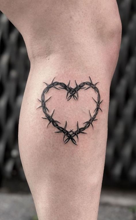 Thorn Heart Tattoo - Get an InkGet an Ink Thorn Heart Tattoo, Thorns Tattoo, Love Heart Tattoo, Thorn Tattoo, Barbed Wire Tattoos, Chain Tattoo, Mark Tattoo, 13 Tattoos, About Heart