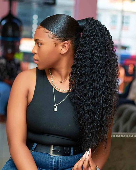 Natural Hair Ponytail, Long Bridal Hair, Sleek Ponytail Hairstyles, Ponytail Hairstyles Easy, Short Box Braids, Braided Ponytail Hairstyles, Hair Ponytail Styles, Cornrow Hairstyles, Sleek Ponytail