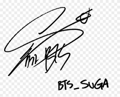 Suga Signature, Taehyung Signature, Jk Suga, Logo Sketch Design, Bts Signatures, Suga Icon, Doodle Png, Logo Sketches, Min Yoongi Bts