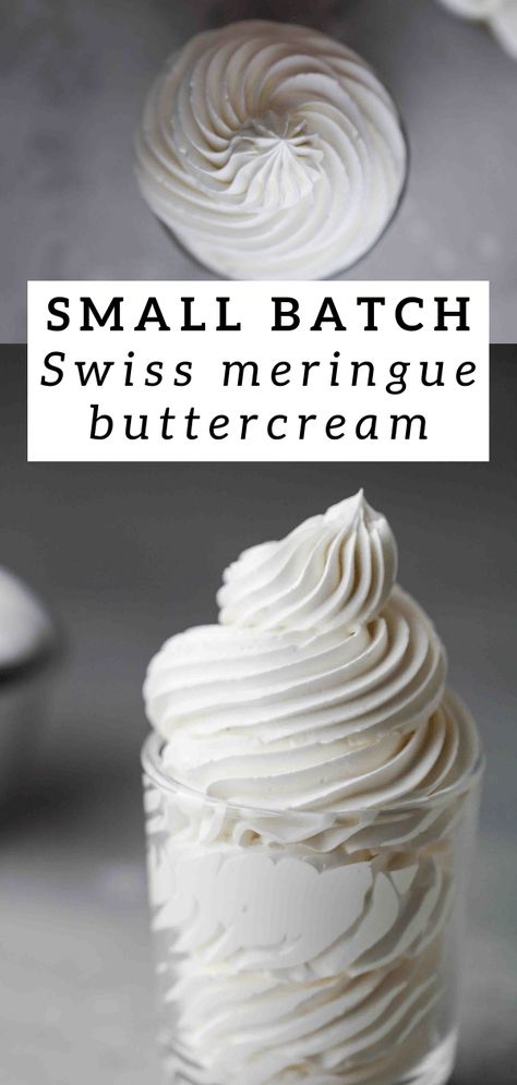 Small Batch Buttercream Frosting Recipe, Small Buttercream Frosting Recipe, Vanilla Bean Swiss Meringue Buttercream, Small Batch Of Buttercream Frosting, Small Batch 7 Minute Frosting, 6 Inch Buttercream Cake, Swiss Meringue Buttercream Small Batch, Cinnamon Swiss Meringue Buttercream, Buttercream Swiss Meringue