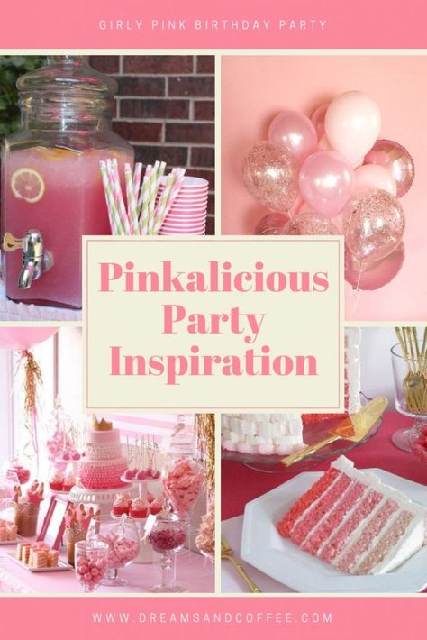 Home Decor Birthday Party Ideas, Pink Birthday Party Aesthetic, Pink Birthday Aesthetic, Pinkalicious Birthday Party, Pink Birthday Theme, Pink Birthday Party Decorations, Birthday Party Inspiration, Pinkalicious Party, Pink And Gold Birthday