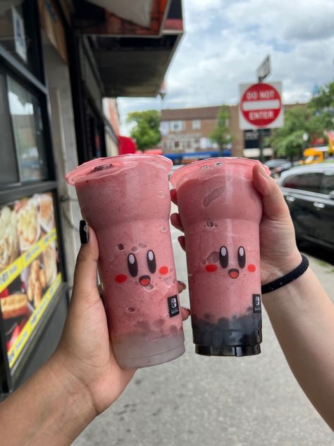 Kung Fu Tea Aesthetic, Kung Fu Tea Boba, Kirby Nintendo Switch, Boba Business, Kirby Room, Kirby Food, Boba Tea Aesthetic, Nintendo Switch Aesthetic, Switch Aesthetic