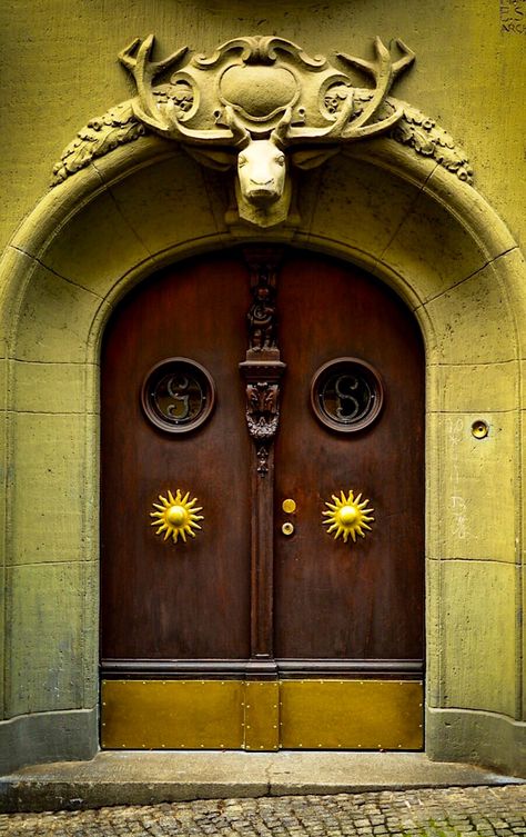 Owl Door, Rhineland Palatinate, Gorgeous Doors, Door Entryway, Modern Entryway, Cool Doors, Door Gate, Old Doors, Antique Wall Clock