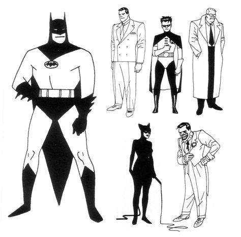 The Dork Review: Kevin Nowlan's designs for Batman: The Animated Series Comic Book Shop, The Bat Man, Batman The Animated Series, Bruce Timm, Batman Art, Comic Page, American Comics, Superhero Design, Animation Design