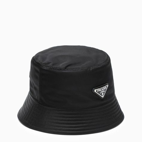 Logo Triangle, Black Bucket Hat, Prada Wallet, Prada Fashion, Blue Denim Shirt, Fisherman's Hat, Prada Accessories, Black Baseball Cap, Medium Handbags