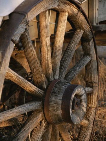 Wagon Wheel on Covered Wagon at Bar 10 Ranch Near Grand Canyon Photographic Print by Todd Gipstein at AllPosters.com Old Wagons, Wooden Wagon, Barn Art, Covered Wagon, Country Scenes, Wagon Wheel, Old Barns, Country Charm, Old Farm