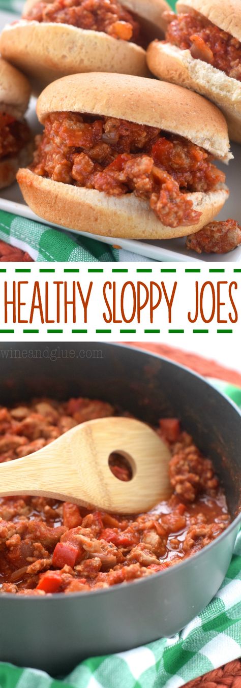 These Healthy Sloppy Joes have all the yumminess of the original but without all the fat and with less calories! No Tomato Sloppy Joes, Migraine Recipes, Vestibular Migraines, Healthy Sloppy Joes, Turkey Ground, Dizzy Cook, Sloppy Joe Recipe, Migraine Diet, Lunch Bowls