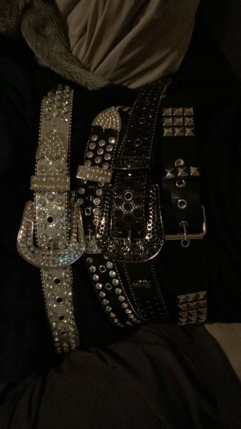 Studded Belts, Belt Western, Western Bling, Bling Belts, Fest Outfits, Rhinestone Belt, 2000s Fashion Outfits, Fire Fits, Crystal Diamond