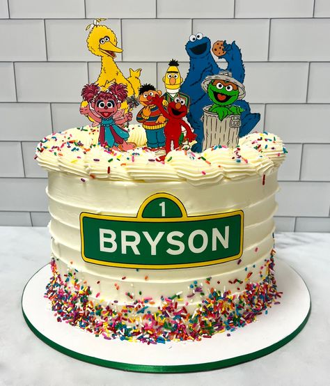 Sesame St Birthday Cake, Sesame Street Birthday Cake Buttercream, Elmo’s First Birthday, Sesame St Cake, Elmo’s World Birthday Cake, Sesame Street Smash Cake 1st Birthdays, Sesame Street First Birthday Party Ideas, Sesame Street 2nd Birthday Cake, Elmo Birthday Cake Boy