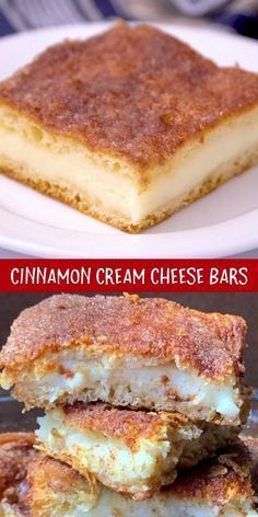 The cinnamon-sugar topping on Cinnamon Cream Cheese Bars reminds me of an elephant ear or churros. This dessert bar recipe is much easier to make at home with crescent roll dough and has a layer of cream cheese for extra goodness! Cinnamon Cream Cheese Bars, Desserts Cinnamon, Crescent Roll Recipes Dessert, Cheese Bars, Cream Cheese Bars, Cinnamon Cream Cheese, Cream Cheese Desserts, Cheese Bar, Dessert Bar Recipe