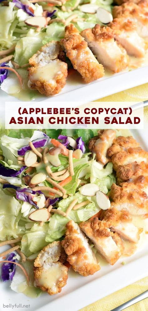 Now you can make the ever-popular Applebee’s Asian Chicken Salad at home with this copycat recipe. Save money, but with the same delicious results! Applebees Copycat Recipes, Salad Copycat, Salad At Home, Asian Chicken Salad, Asian Chicken Salads, Recipe Salad, Asian Chicken, Mini Cheesecakes, Chicken Salad Recipes