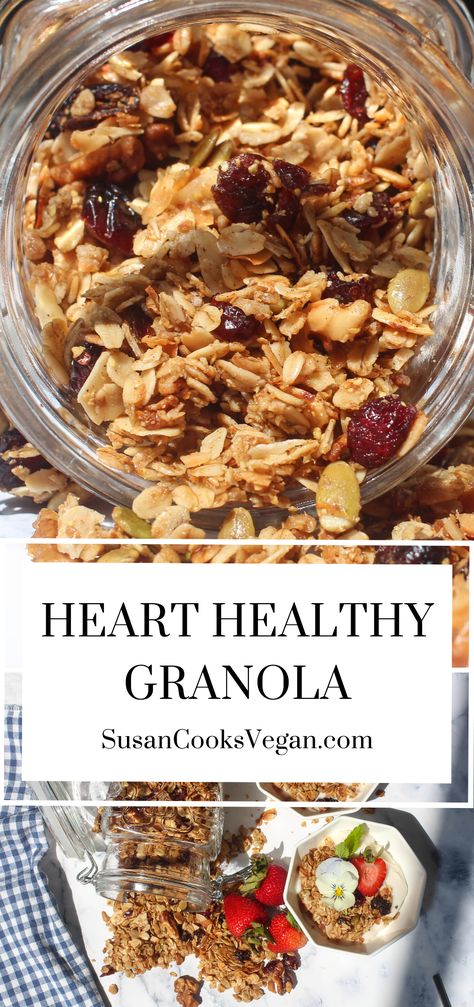 Recipes Breakfast Easy, Cardiac Diet Recipes, Heart Healthy Recipes Cholesterol, Healthy Recipes Breakfast, Heart Healthy Desserts, Heart Healthy Breakfast, Heart Healthy Recipes Low Sodium, Heart Healthy Snacks, Healthy Granola