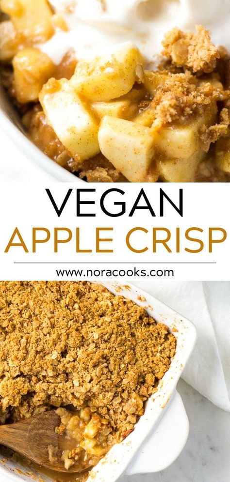 Vegan Apple Crisp Recipe, Vegan Apple Crisp, Apple Crisp Recipe, Vegan Thanksgiving Recipes, Vegan Apple, Cake Vegan, Apple Crisp Recipes, Vegan Thanksgiving, Crisp Recipe