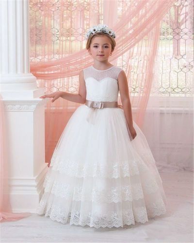 Flower Girl Dress Pageant Wedding Easter Graduation Communion Bridesmaid Dress Comunion Dress, Girls Formal Wear, Holy Communion Dresses, Puffy Dresses, Wedding Girl, White Flower Girl Dresses, First Communion Dresses, Wedding Flower Girl Dresses, Foto Poses