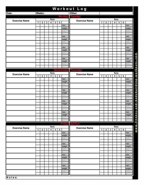 Workout Calendar Template, Exercise Log Template, Workout Log Printable, Workout Plan Template, Workout Names, Workout Sheets, Fitness Tracker Printable, Workout Template, Printable Workout