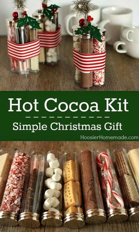 Hot Cocoa Kit, Joululahjat Diy, Jul Mad, Jul Diy, Easy Diy Christmas Gifts, Christmas Board, Easy Christmas Gifts, Homemade Holiday, Christmas Gift Basket